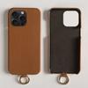 Для чехла iPhone 13 Pro с ремешком Натуральная коровья кожа ПК Задняя крышка телефона