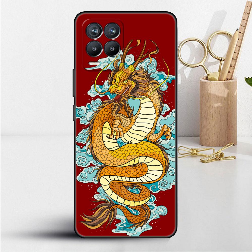 Чехол для Realme 8 C21y GT Neo 2 3 8i C21 7 C11 6 C12 C35 C3 GT 9 Pro C12 силиконовый чехол для телефона TPU с изображением животного дракона