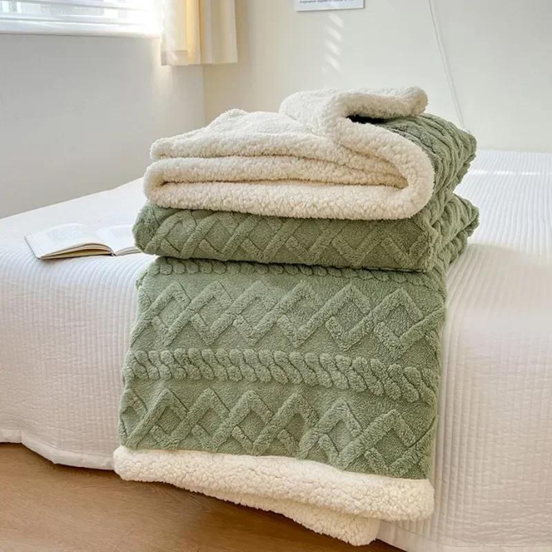 Single/Queen/Super King Thicker Fleece Throw Blanket for Bed or Sofa , Soft Plush Blanket