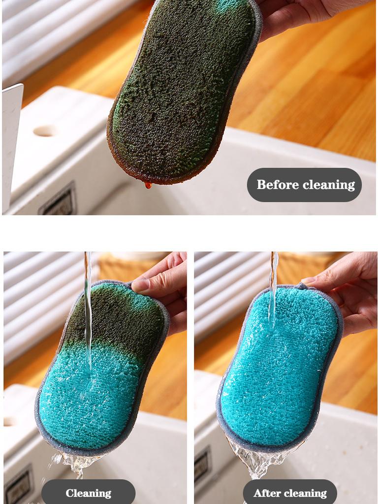 Двухсторонняя чистящая волшебная губка, кухонная губка для мытья посуды, кухонные аксессуары