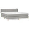 Maison Exclusive - Sommier à lattes de lit avec matelas Gris clair 180x200cm Tissu