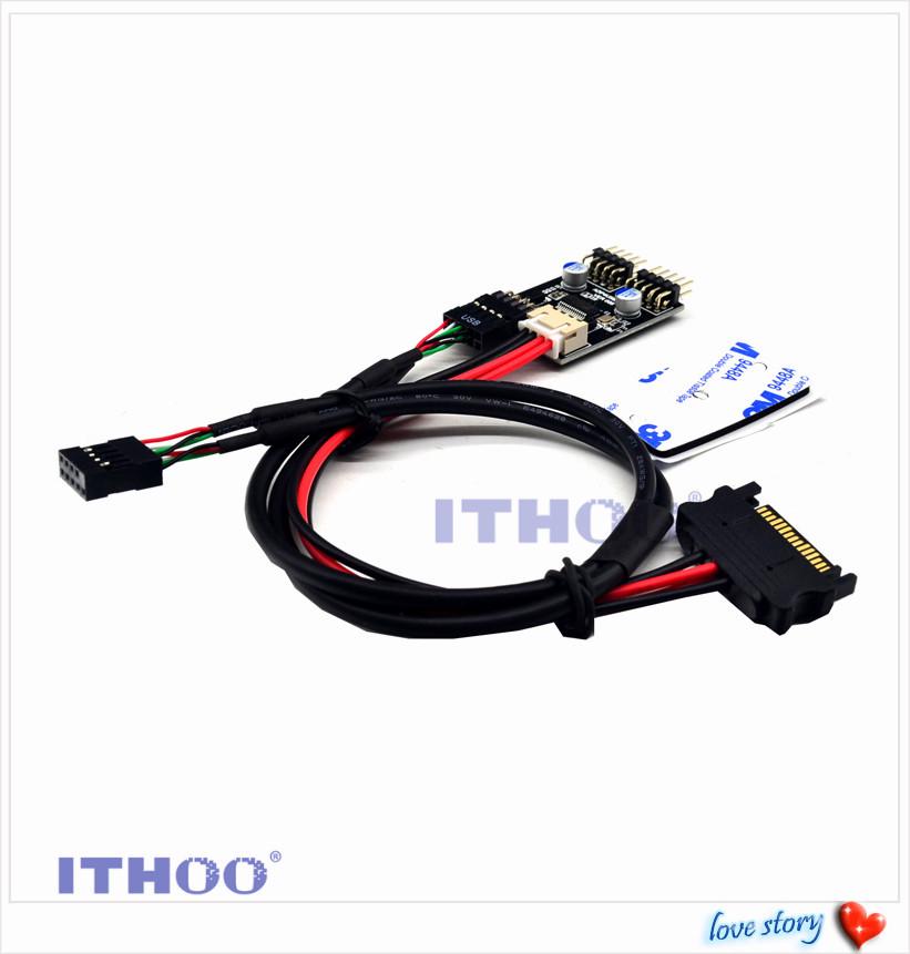 Материнский концентратор USB 2.0: Адаптер расширения 9-контактный на двойной 9-контактный