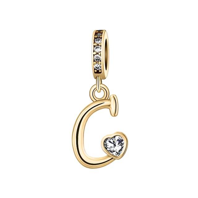Новый медный с покрытием Rose Gold, Light Gold, двухцветный, с 26 английскими буквами, подвеска-шарм, совместим с браслетами, ожерельями, для самостоятельного изготовления украшений