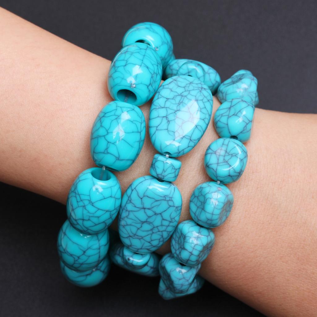 Craft Supplies DIY Earrings Flat Beads Barrel Beads Irregular Necklace 8.5-27mm For Bracelet 5/10/20Pcs Polyhedron High Quantity Pendants