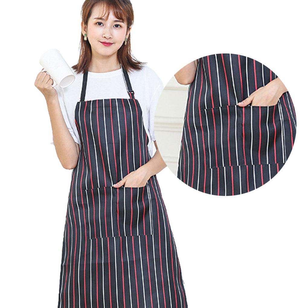 Регулируемый фартук шеф-повара с 2 карманами Кухонные фартуки для готовки Фартук для рисования своими руками Кейтеринг Выпечка для дома Мытье посуды