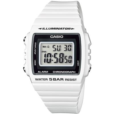 Унисекс W-215H-7AJH (Стандартные часы) Часы Square Watch из белой смолы Digital