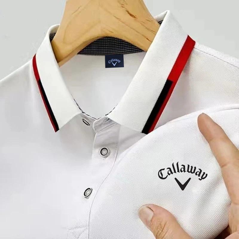 Callaway Embroidered 2025 Новая летняя рубашка поло для мужчин Высококачественная повседневная удобная и дышащая футболка с коротким рукавом для мужчин