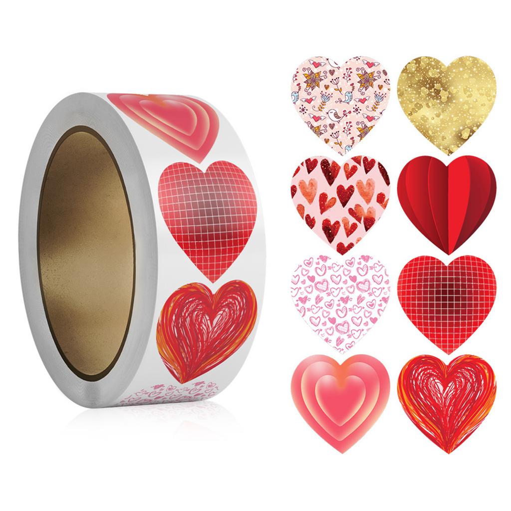Самоклеящаяся наклейка в виде сердца 2,5 см, простая в использовании для пар, студентов и любителей рукоделия, разнообразные декоративные потребности