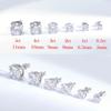 Цвет D 0,5-8CT, 3 цвета, серьги-гвоздики с муассанитом для женщин и мужчин, вечерние украшения для ушей, серьги из стерлингового серебра 925 пробы со сверкающими бриллиантами
