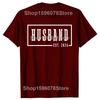 Funny Husband Est 2026 Just Married 100% Cotton T-shirts Men Women's Fashion Casual Tshirt Loose Oversized Streetwear T Shirt