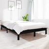 VidaXL Bed Frames Black 140x190 Cm Solid Pine Wood 820590