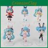 Rabbit Pvc Delightful Ears Hatsune Miku Q Version Doll Figurines Collectible