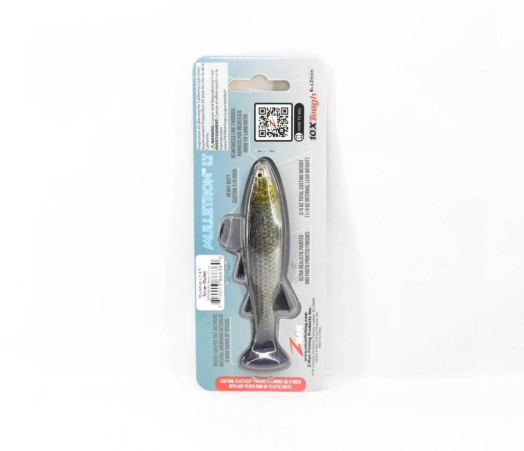 Zman Мягкая приманка Mulletron LT Swimbait 4,5 дюйма Silver Mullet (6360)
