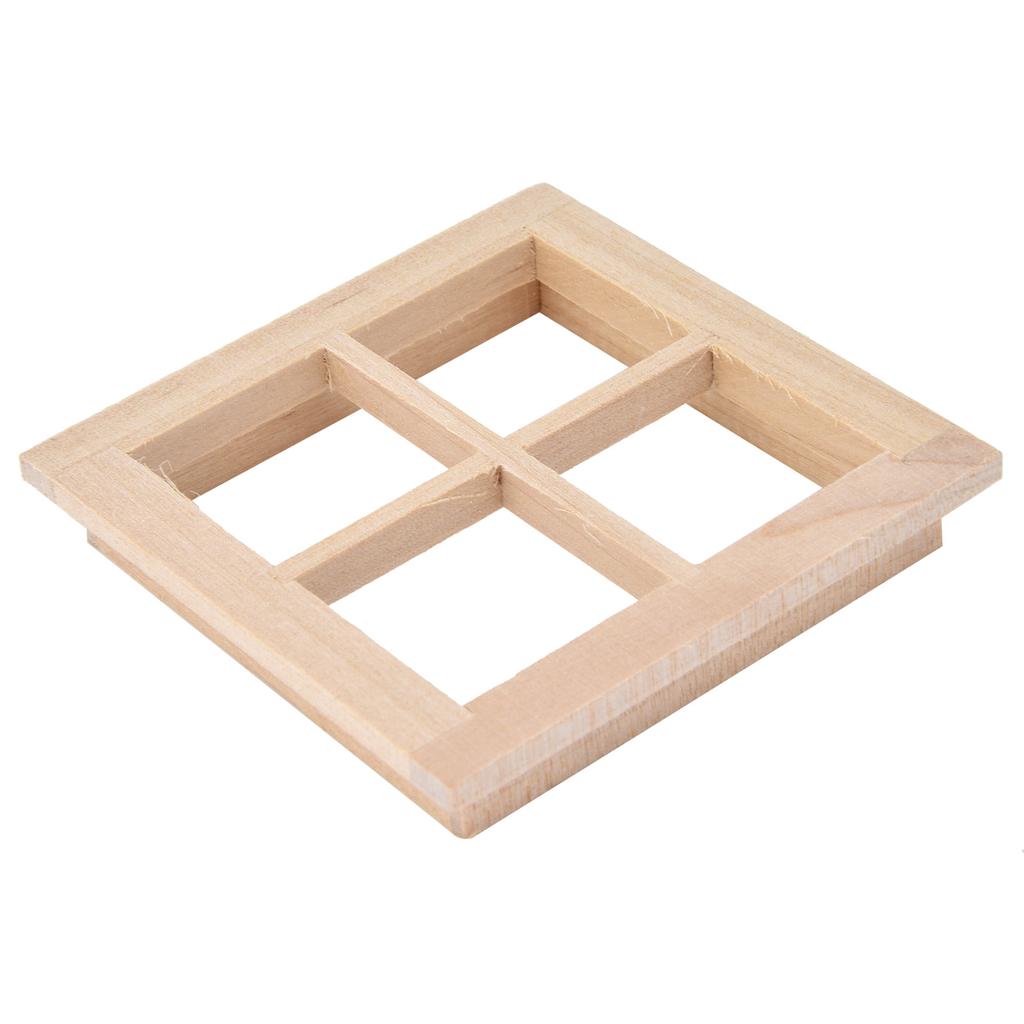 1:12 Dollhouse Window Miniature Wooden Unpainted Simulated Winder Decoration Accessories