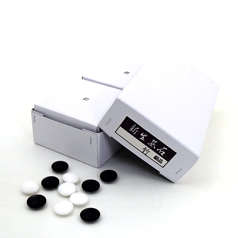 Go Board Set Shinkaya Tabletop Jointed Go Hard Glass Go Shinsei Bamboo 9mm and P Wood Grain Go Large Size Beginners To Go Players To - Board, Stones,