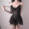 Sexy Lingerie Seduction Small Chest Lace Suspender Nightdress Transparent Uniform Passion Suit