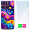 Etui Do Motorola Edge 60 Pro Obudowa Foto Case Plecki Fale + Szkło 9H