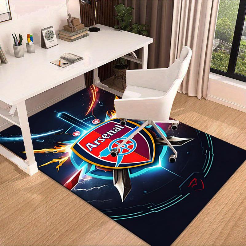 Arsenal Football Club Crest Area Rug for Office, Chair Rug, Decorative Carpet Livingroom Mat, Large Size Fan gifts Christmas gifts