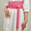 Row Buttonhole Double Extended Womens Waistband Elastic Decoration Dress