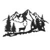 Metal Deer Wall Art Rustic Lifelike Mountain Forest Deer Wall Decor for Bedroom Living Room