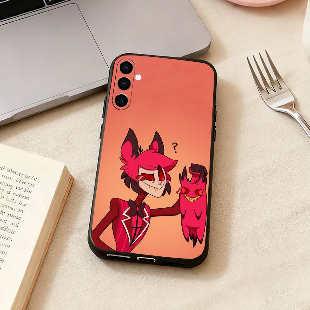Hazbin H-Отель-л А-Аластор Чехол для телефона Черный Силиконовый Мягкий Для Samsung Galaxy A73,A72,A71,A70,A53,A52,A51