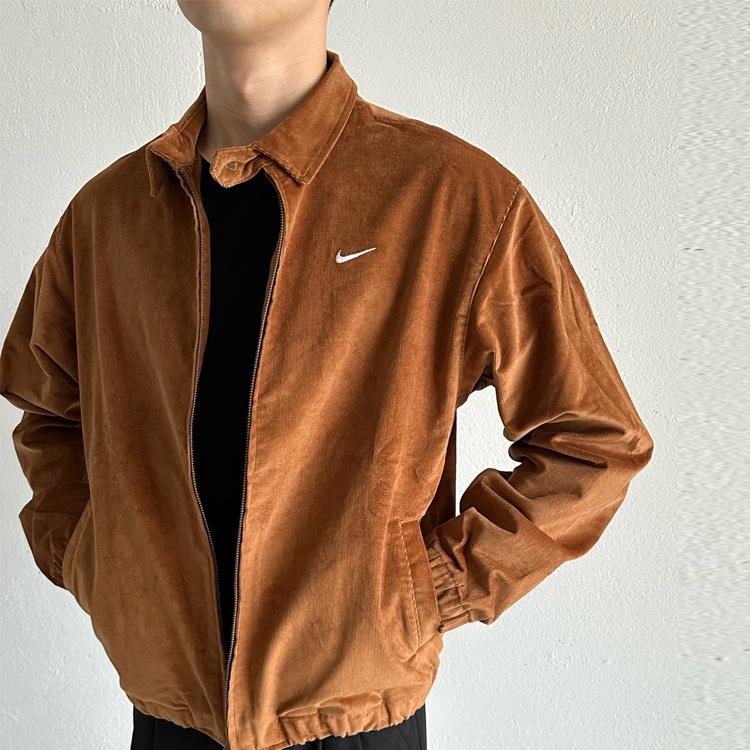 Nike Life Harrington Cord Jacket 'Brown' Men's DX9071-270
