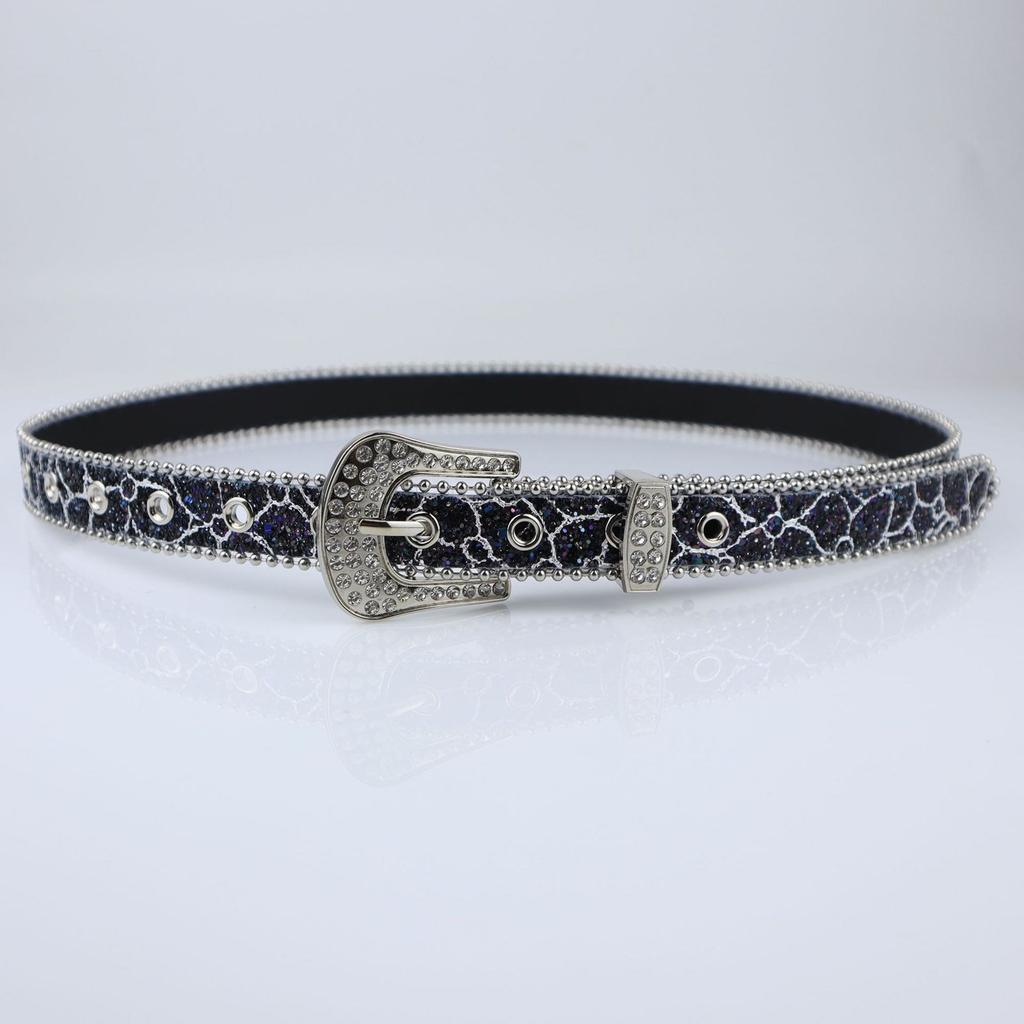 Блестящие ремни со стразами для Y2k девушек, регулируемый ремень с пряжкой-штифтом для ковбоев, ковбоек, подростков, женский пояс для джинсов, юбки, талии