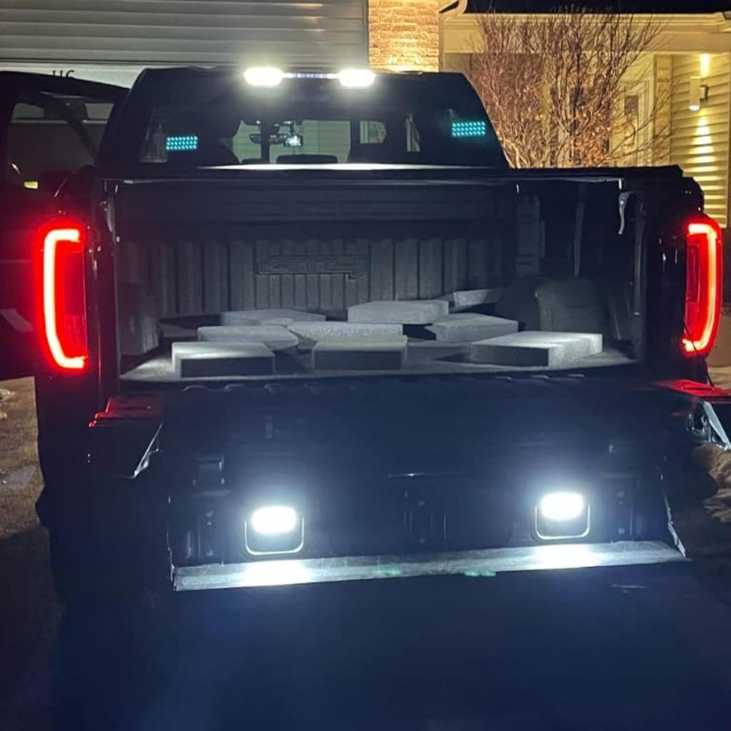 LED Tailgate Step Light Truck Bed Multi-Pro Lamp Assembly Kits Compatible With -2025 GMC Sierra 1500 2500 HD 3500 HD,-2025 Chevrolet Silverado 1500