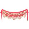 Velvet Belly Dance Waist Chain with Coin Lace-up Lightweight Women Dancing Waist Belt Dancer Accessories