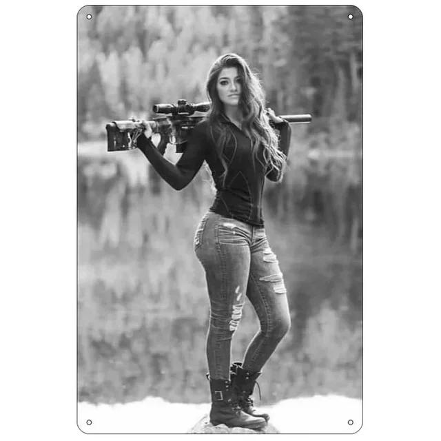 Винтажные металлические жестяные таблички с пинап-девушками Ретро военные плакаты Железный настенный декор для мужской пещеры, дома, кафе, сада, клуба, бара Уника