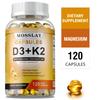 Иммунный витаминный комплекс - Богат высокоэффективными витаминами D3 и K2 - Формула 2-в-1 - Улучшает работу мозга, снимает напряжение и поддерживает мышцы - Без ГМО