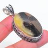 Natural Septerian Stone Gemstone 925 Sterling Silver Jewelry Pendant 2.17" h8R39