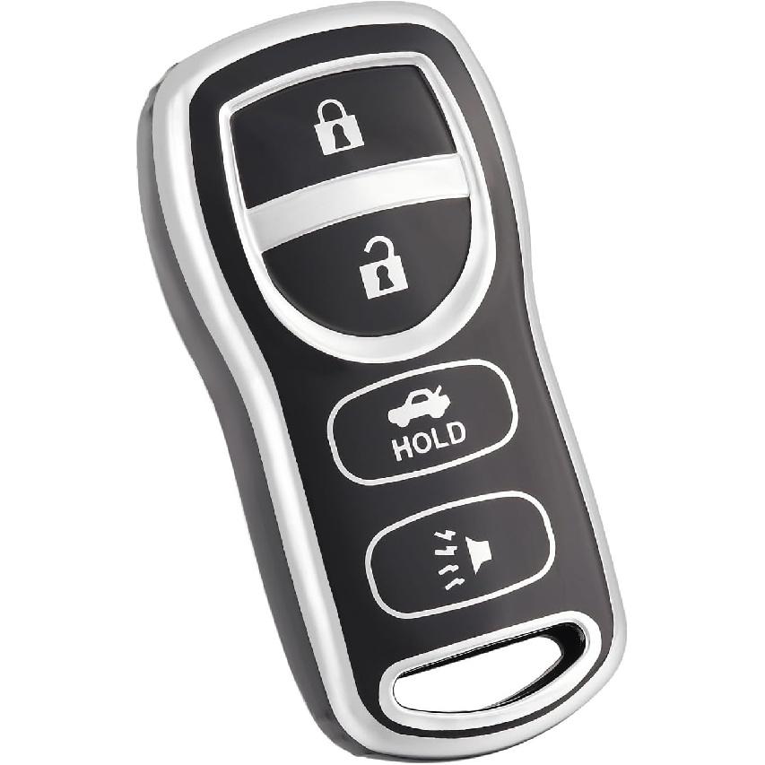 for Nissan Key Fob Cover, TPU Key Fob Case Fit for Nissan Xterra Titan 350Z Quest Altima Maxima Murano Armada Sentra Versa Infiniti QX56 FX35 FX45