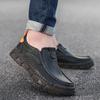 Man Soft Comfort Leather Loafers Outdoor Retro Daily Driving Shoes Men Anti-slip Flats Male Casual Climbing Hiking Footwear 2025