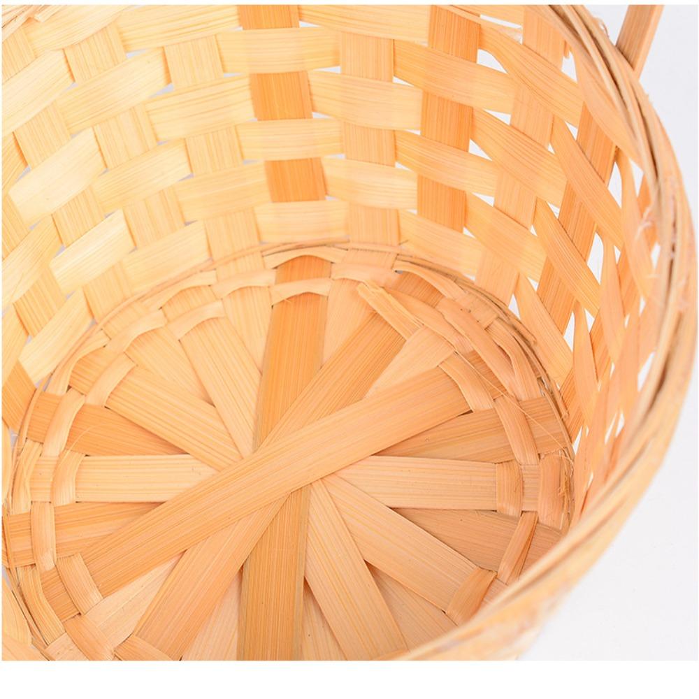 Large Capacity Fruit Storage Bin Handmade Bamboo Flower Basket High Quality Storage Basket
