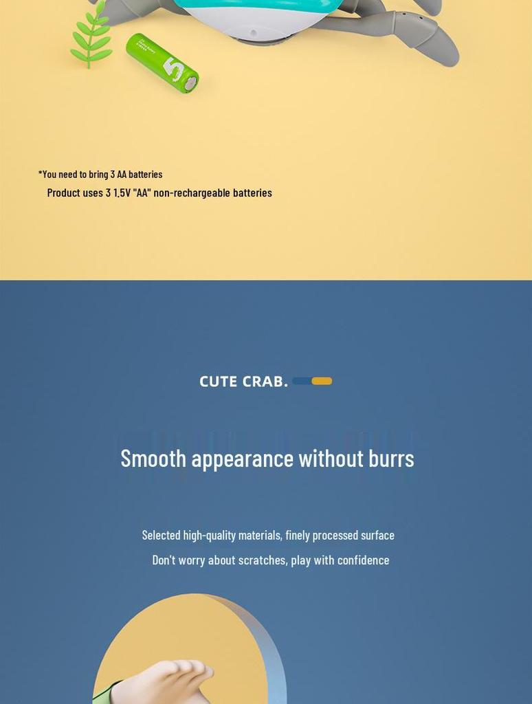 Индукционная игрушка «Ползающий краб» для детей 1-2 лет - Увлекательная и развивающая для мальчиков и девочек