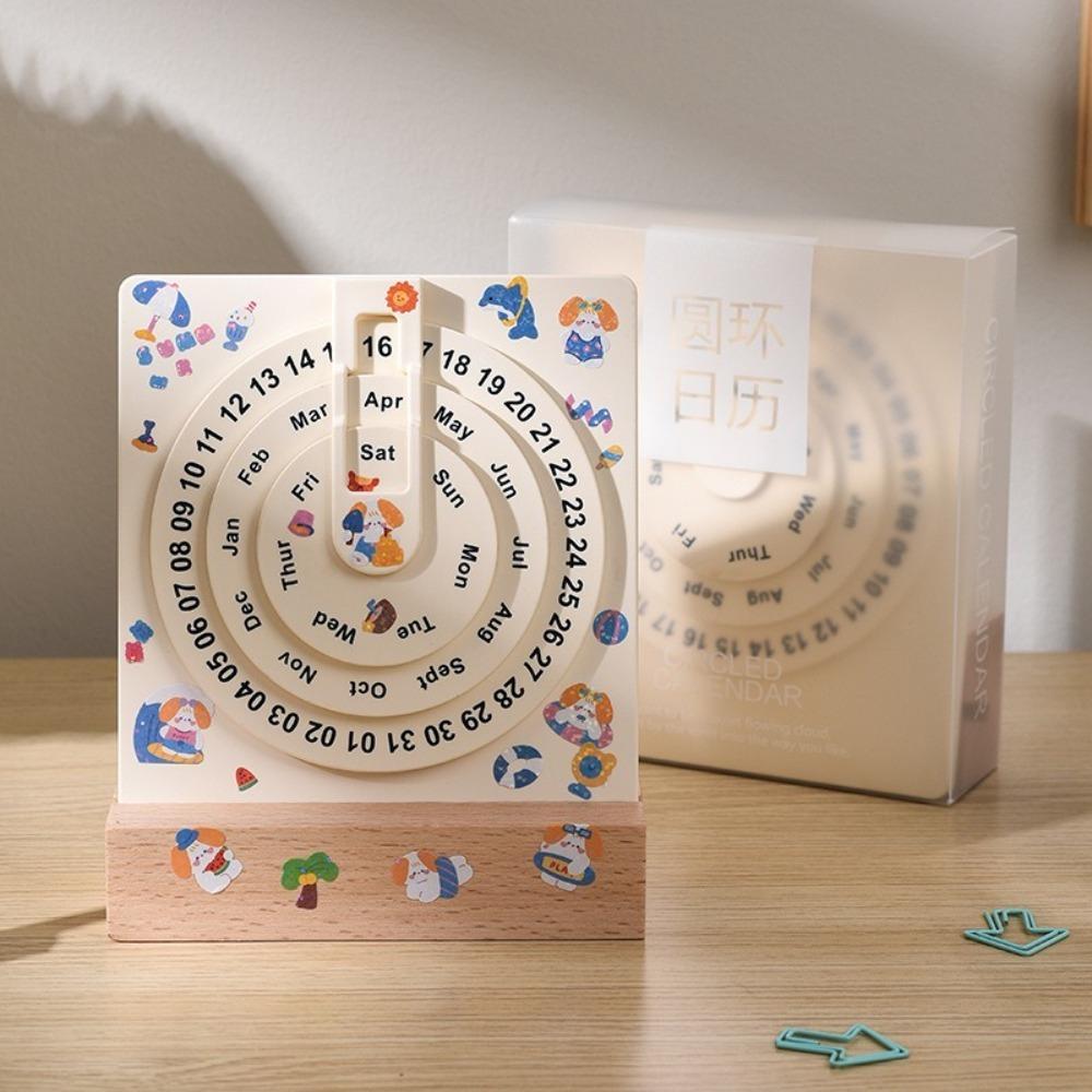 DIY Perpetual Calendar Handmade Desk Calendar Rotating Calendar  College Entrance Examination