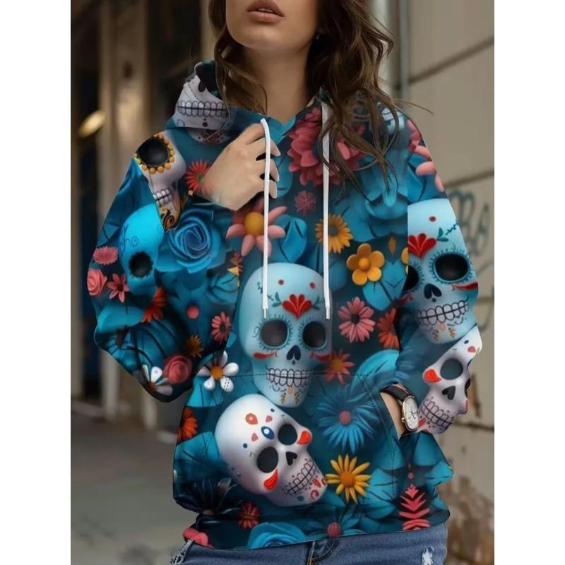 Женские осенние и зимние модные универсальные трендовые дышащие повседневные худи и свитшоты с 3D-печатью и капюшоном (Женский)