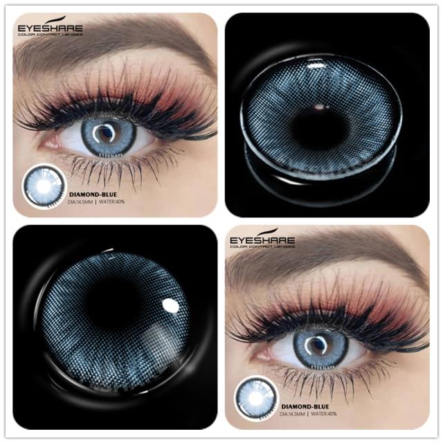 Eyeshare Цветные линзы для глаз Мягкие однолетние цветные контактные линзы для глаз Красота Контактные линзы Косметические цветные линзы для глаз