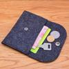Мини-портативный однотонный фетровый держатель для кредитных карт, сумка для монет, кошелек, подарок