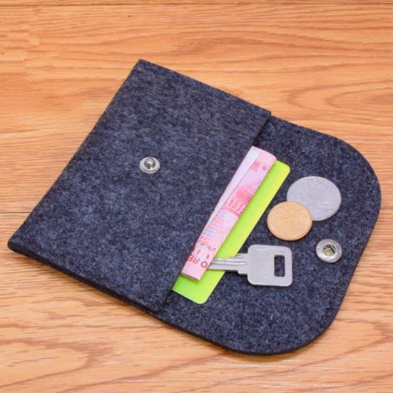 Мини-портативный однотонный фетровый держатель для кредитных карт, сумка для монет, кошелек, подарок