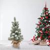 17.72in Desktop Flocking Xmas Tree Simulation Space Saving Reusable Xmas Tabletop Decoration for