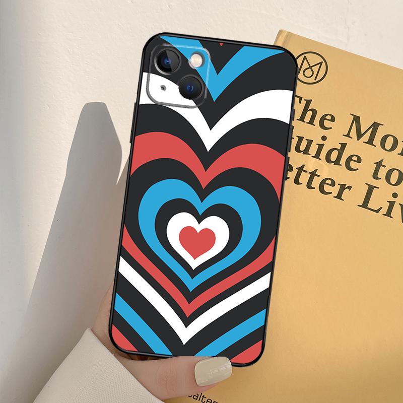 Чехол для телефона 'Latte Love Tunnel Brown Heart' для iPhone 17 16 14 13 12 11 15 Pro Max mini XR 16e 15 16 Plus 17 Air Полное покрытие