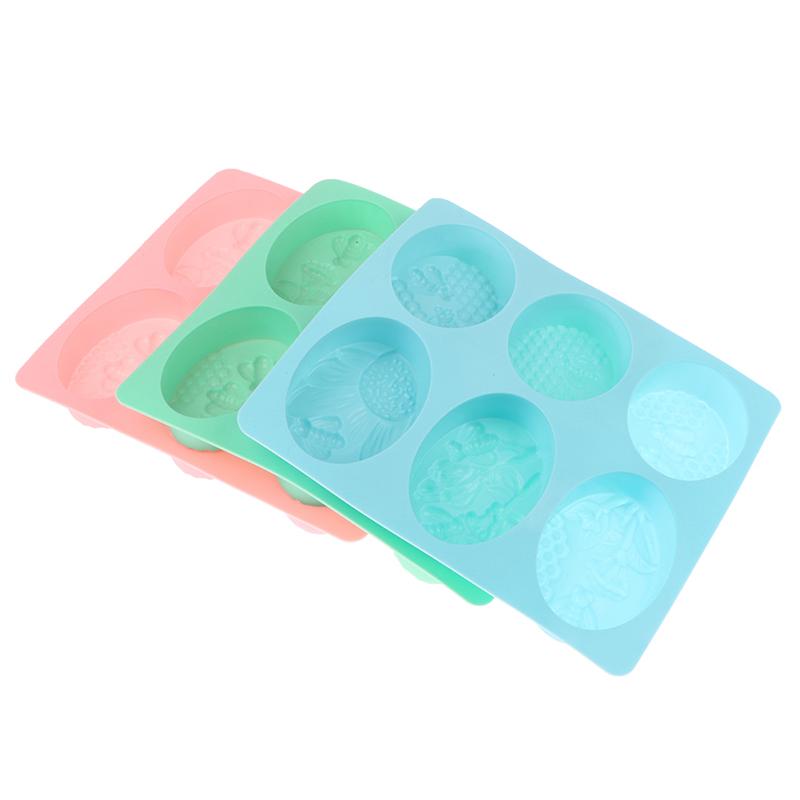 6 силиконовых форм для мыла в форме пчелы, овальные формы ручной работы, формы для цветов, формы для торта своими руками