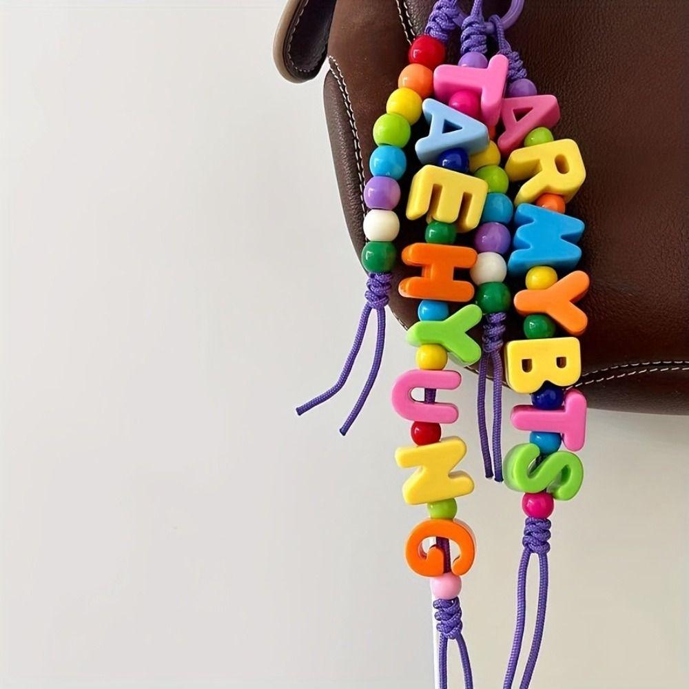 50Pcs DIY Letter Pendant Beads Jewelry Making Charm Round Acrylic Pendant Jewelry Accessories