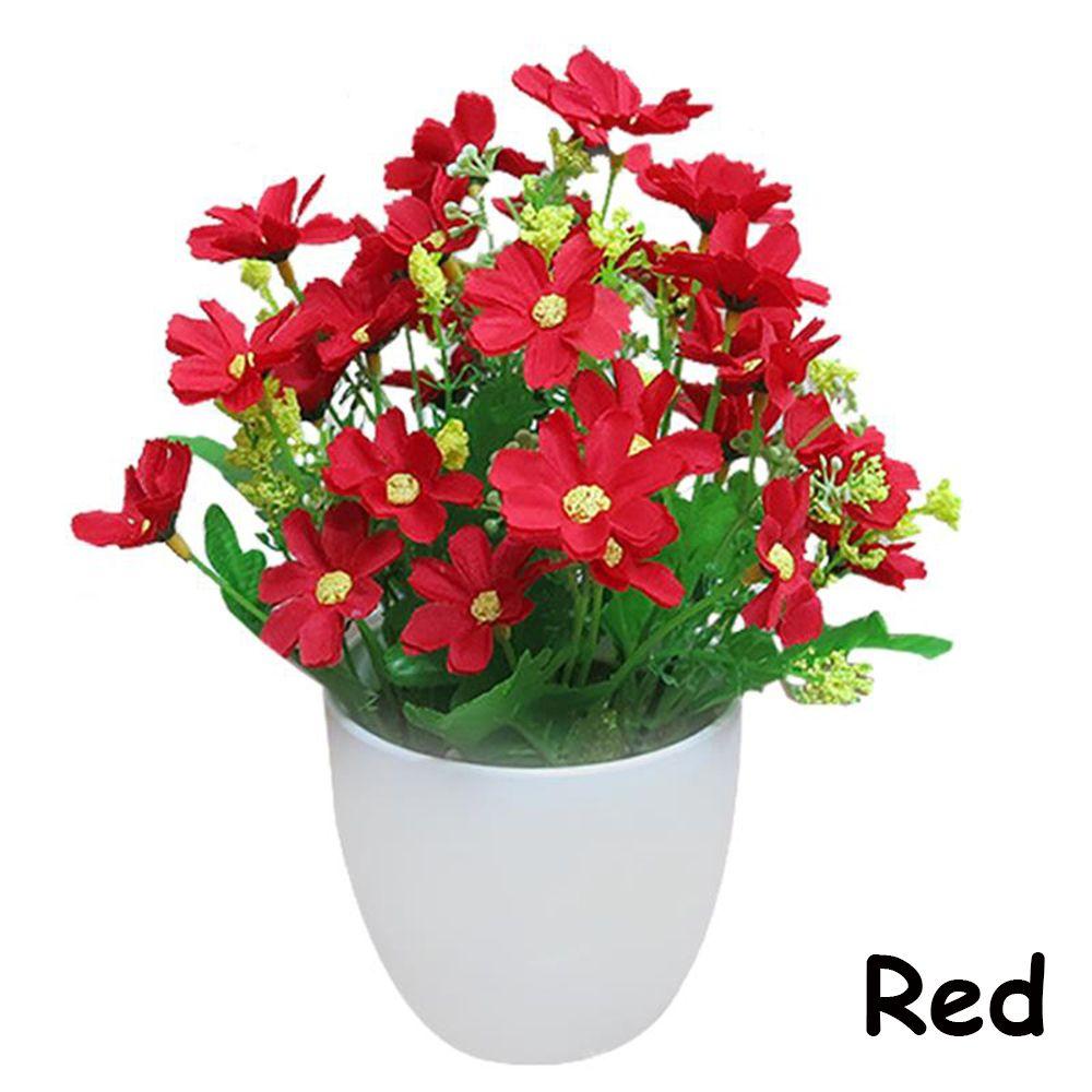 Домашний декор Праздничные принадлежности Искусственные растения Шелковые хризантемы Имитация бонсай Цветы в горшках