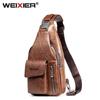 Men's Crossbody Bags USB Chest Bag Designer Messenger Bag PU Leather Shoulder Bags Men Outdoor Travel