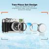 Haoge LH-X54W Square Metal Lens Hood with 49mm Adapter Ring for Fuji X100VI X100V Camera Silver