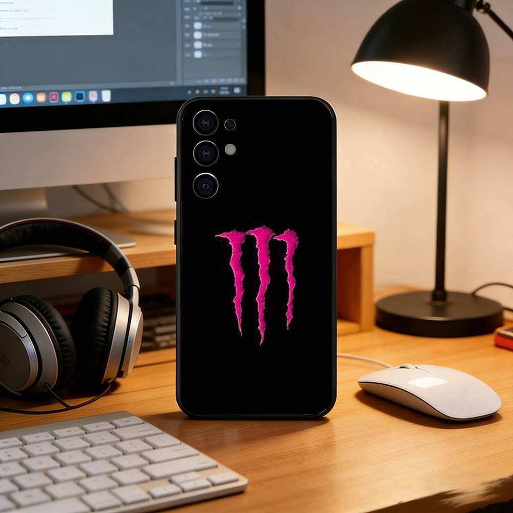 M-MonsterES Модный Дизайн Чехол для Телефона Черный Силиконовый Мягкий Для Samsung S25,S24,S21,S22,S23,S30,Ultra,S20,Plus,Fe,Lite
