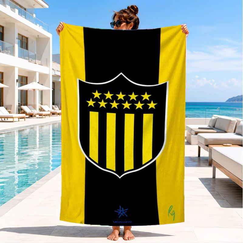 Penarol Football Club Emblem Beach Towel, Quick-drying, Easy to Care for, Suitable for Both Fitness and Beach Vacations,Sports Essential